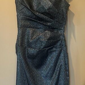 Rickie Freeman for Teri Jon Black Glitter Dress